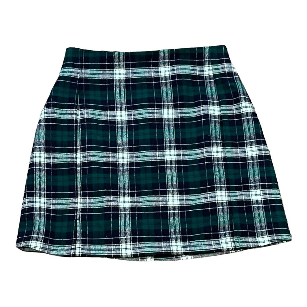 JOHN GALT BRANDY MELVILE green plaid mini skirt size 26 new with tags - Picture 1 of 5